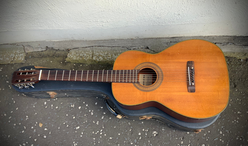 1969 Mitsuma folk guitar for Ivor Mairants London W.1
