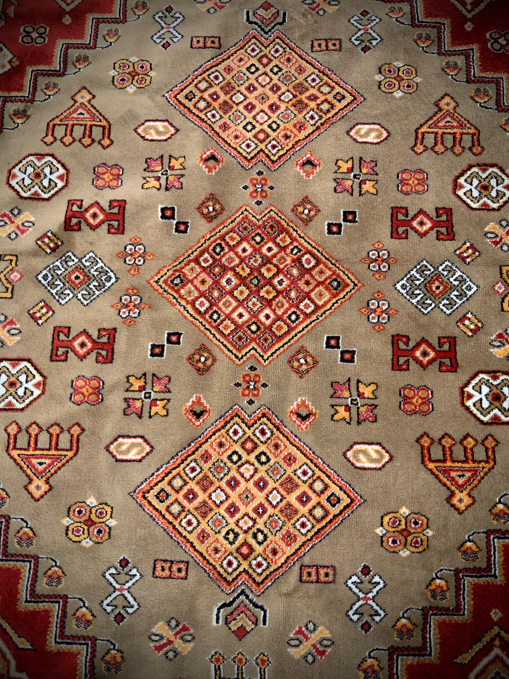 Afghan Super Kazak Hand Knotted Wool Rug.