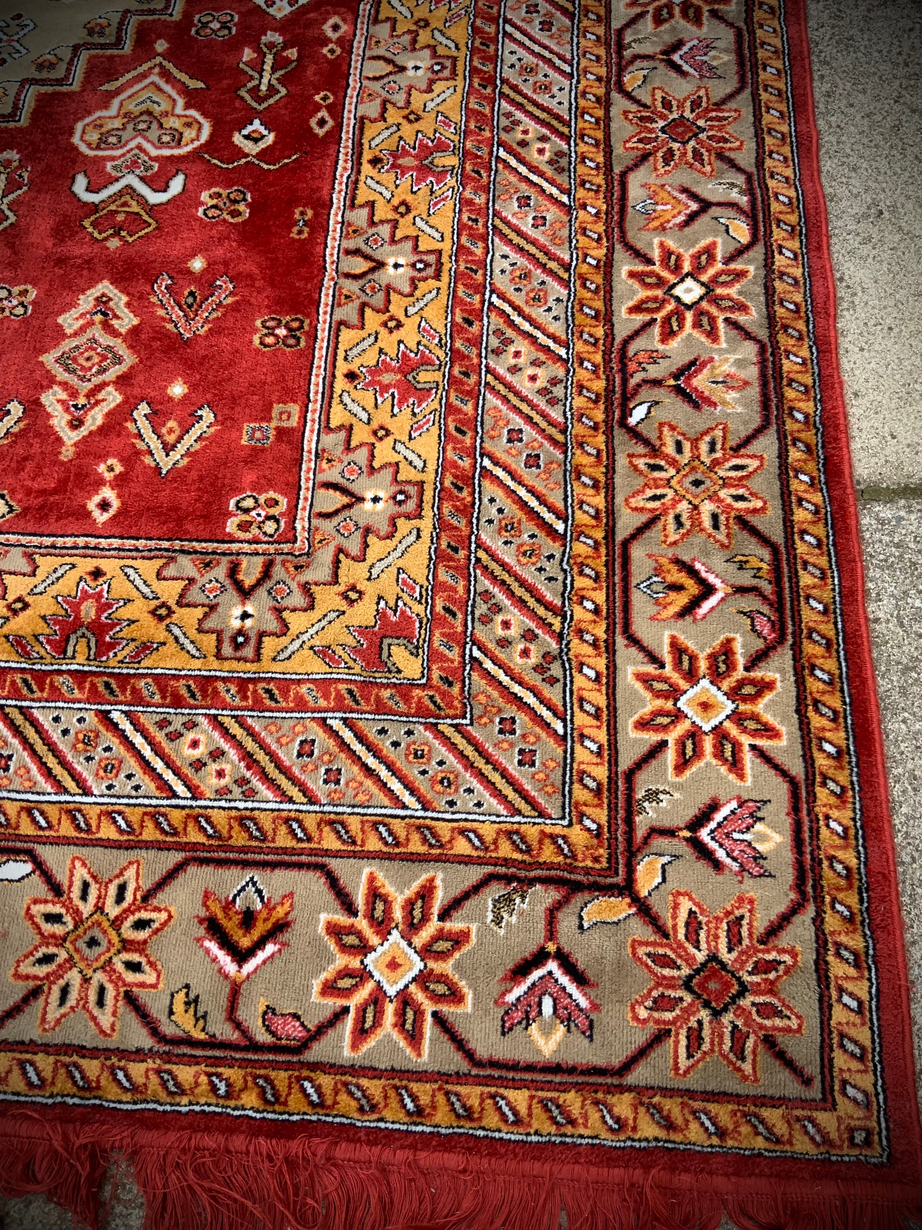 Afghan Super Kazak Hand Knotted Wool Rug.