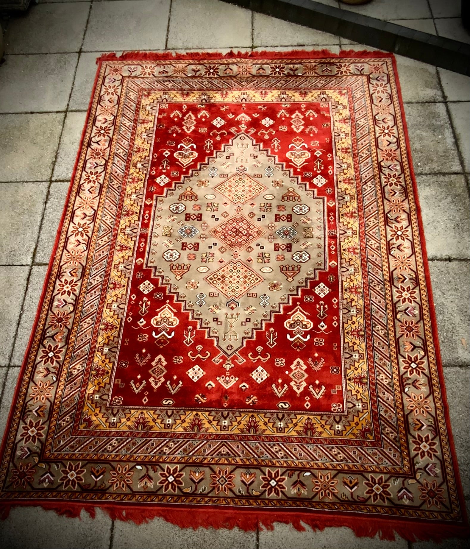 Afghan Super Kazak Hand Knotted Wool Rug.