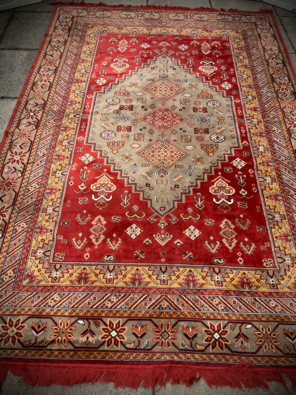 Afghan Super Kazak Hand Knotted Wool Rug.