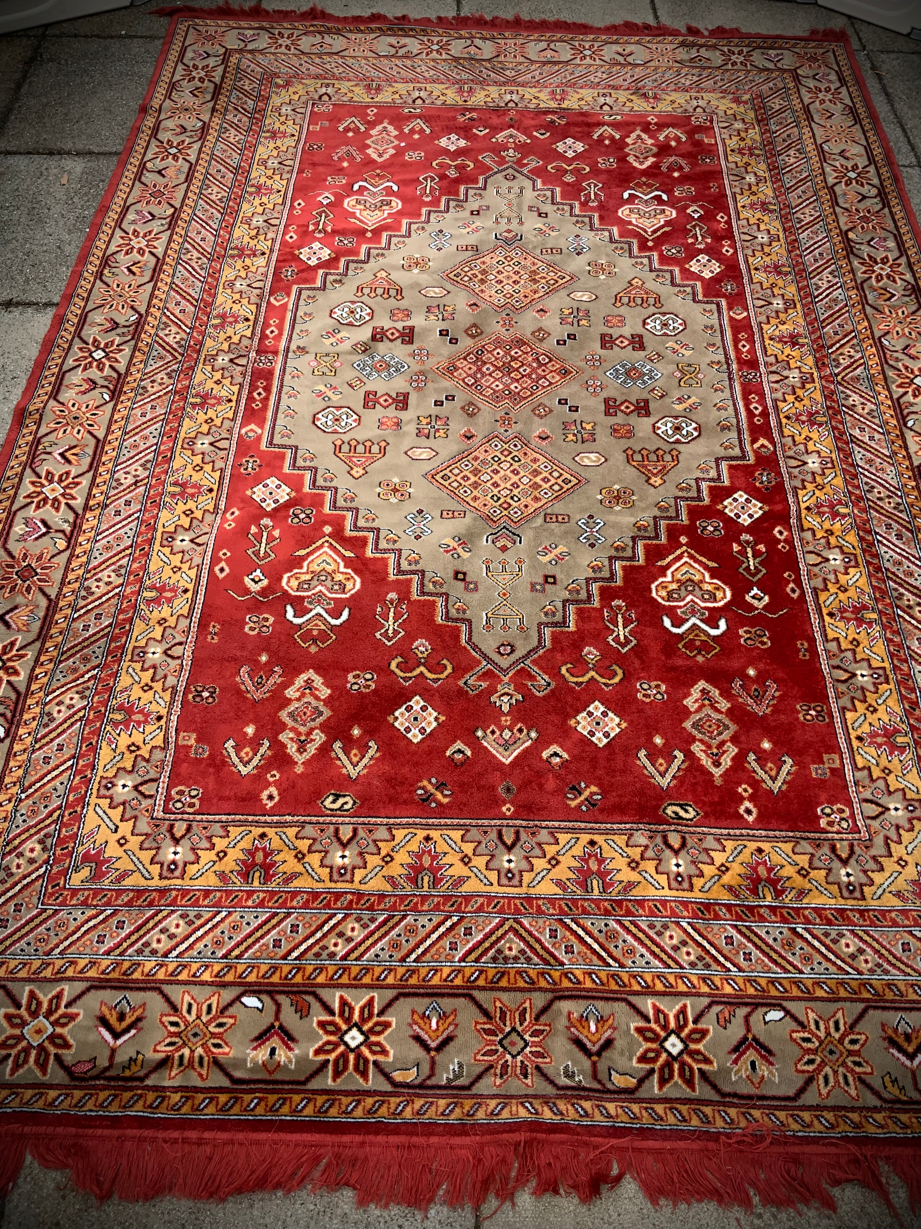 Afghan Super Kazak Hand Knotted Wool Rug.