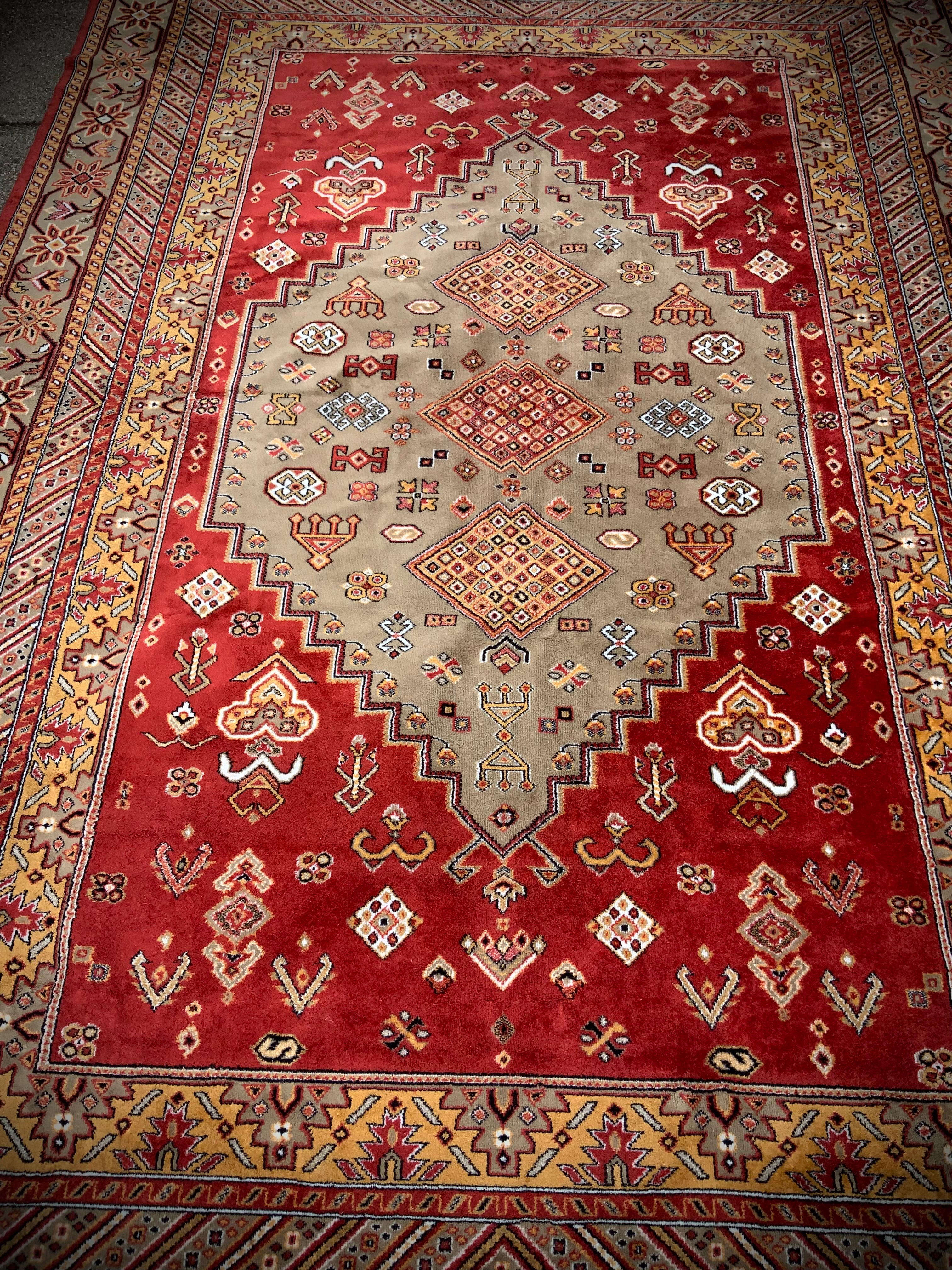 Afghan Super Kazak Hand Knotted Wool Rug.