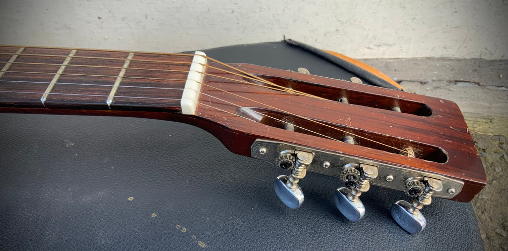 1969 Mitsuma folk guitar for Ivor Mairants London W.1