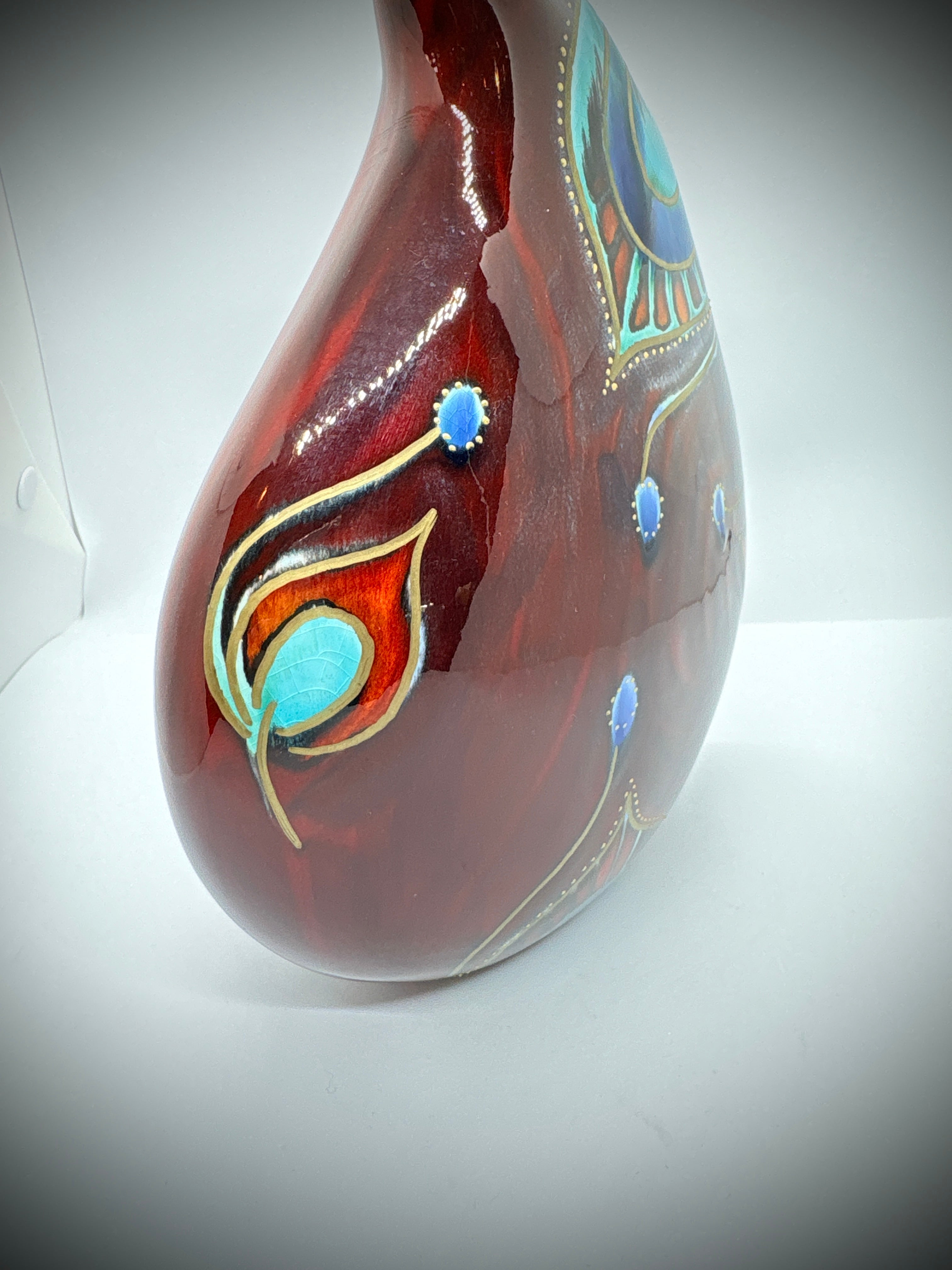 Anita Harris studio Tear drop Vase, Stoke On Trent.