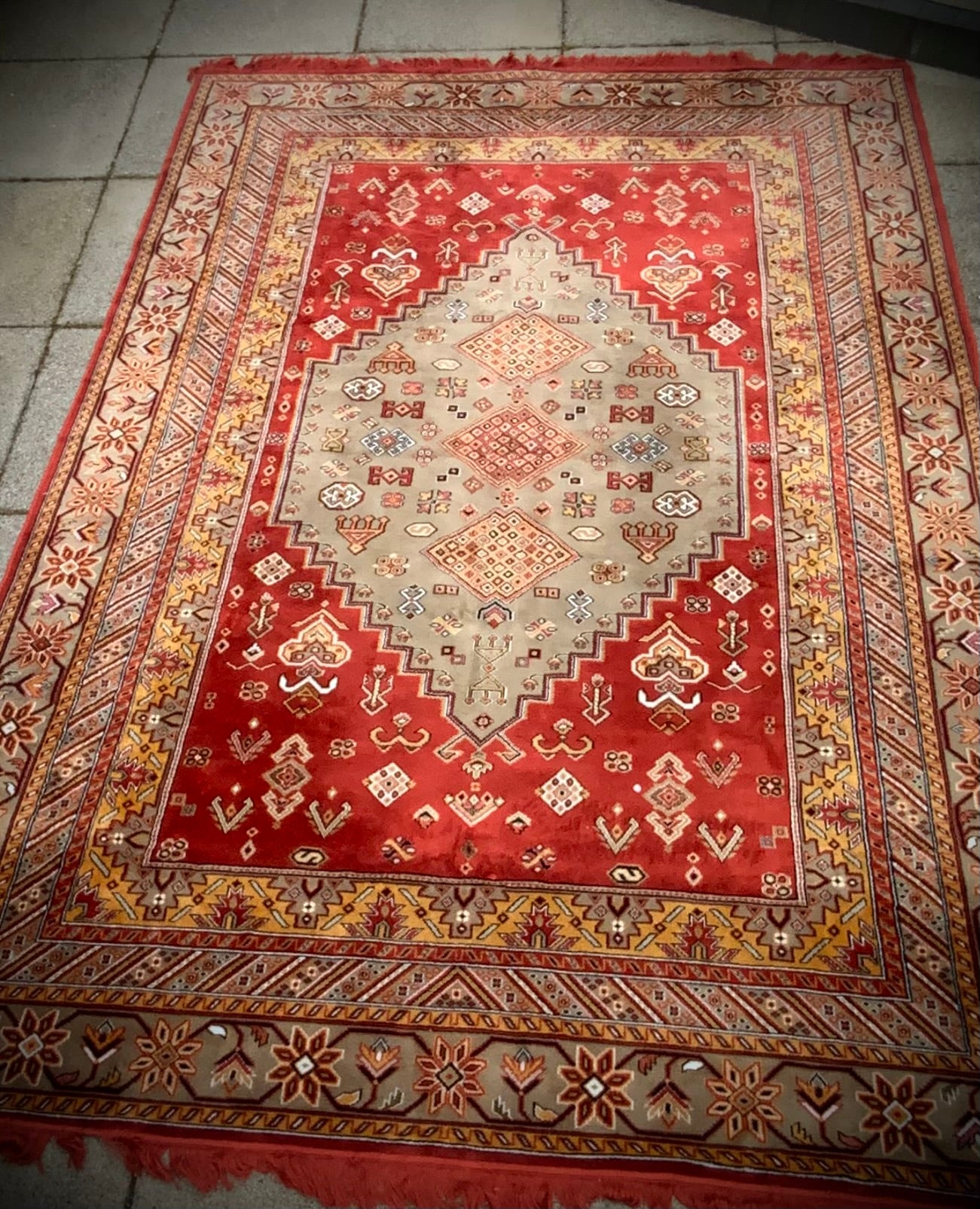 Afghan Super Kazak Hand Knotted Wool Rug.