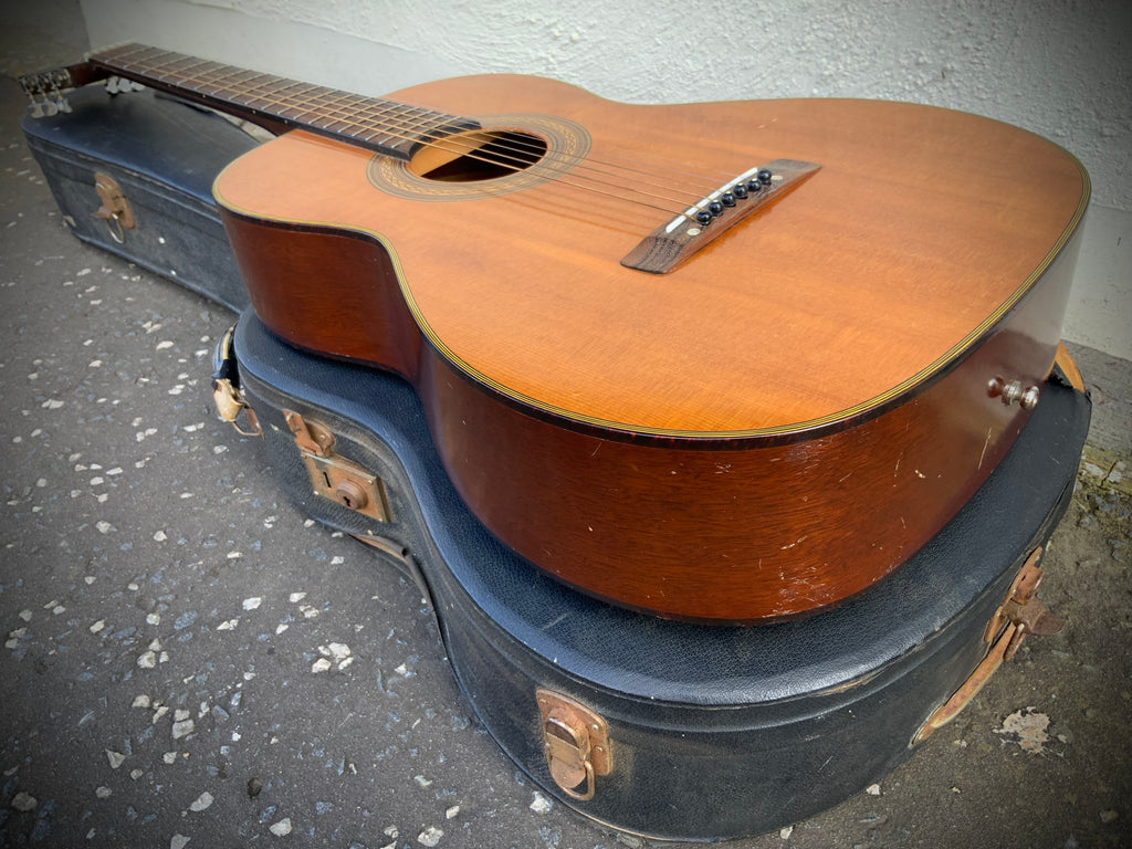 1969 Mitsuma folk guitar for Ivor Mairants London W.1