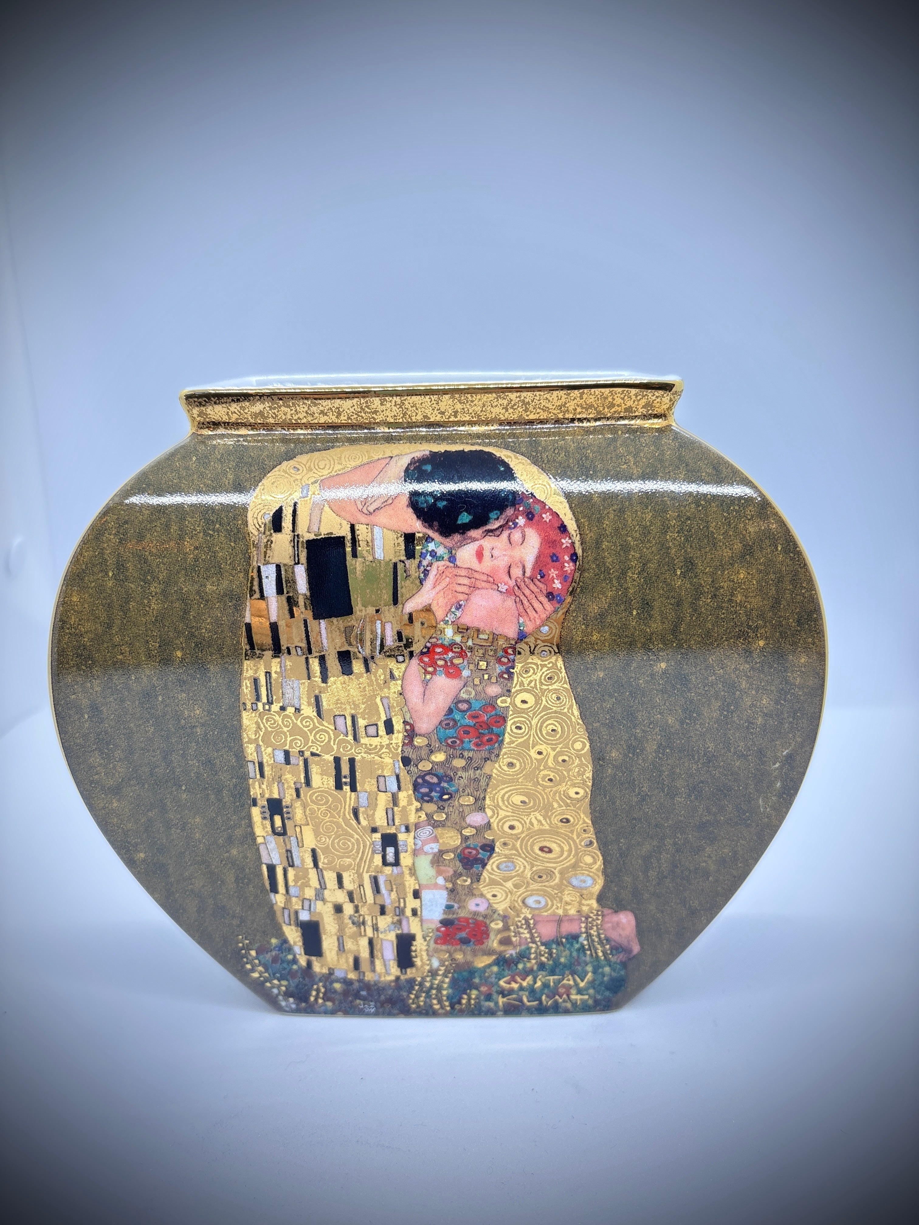West German vase by Goebel Featuring the Kiss #2235