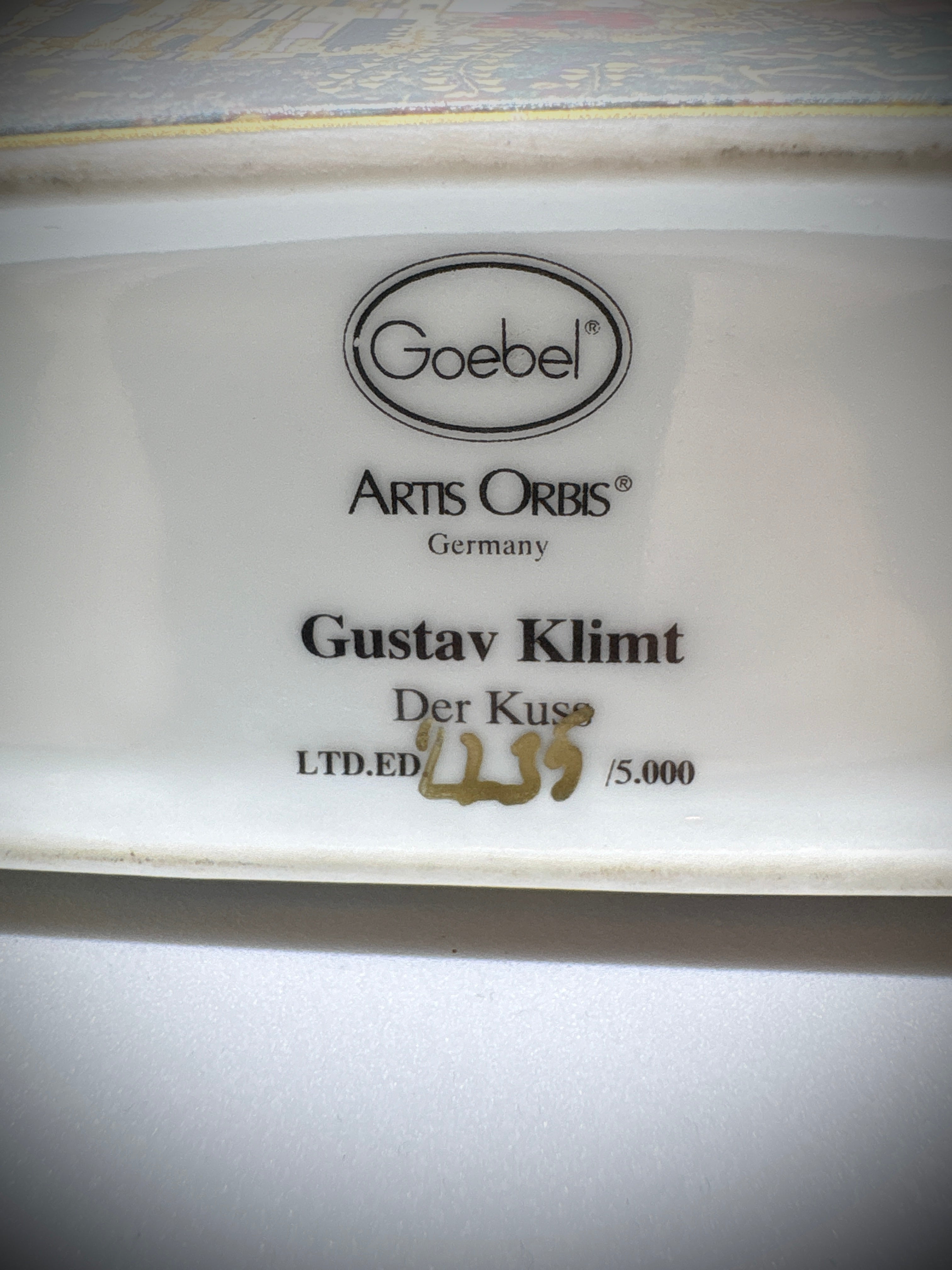 West German vase by Goebel Featuring the Kiss #2235