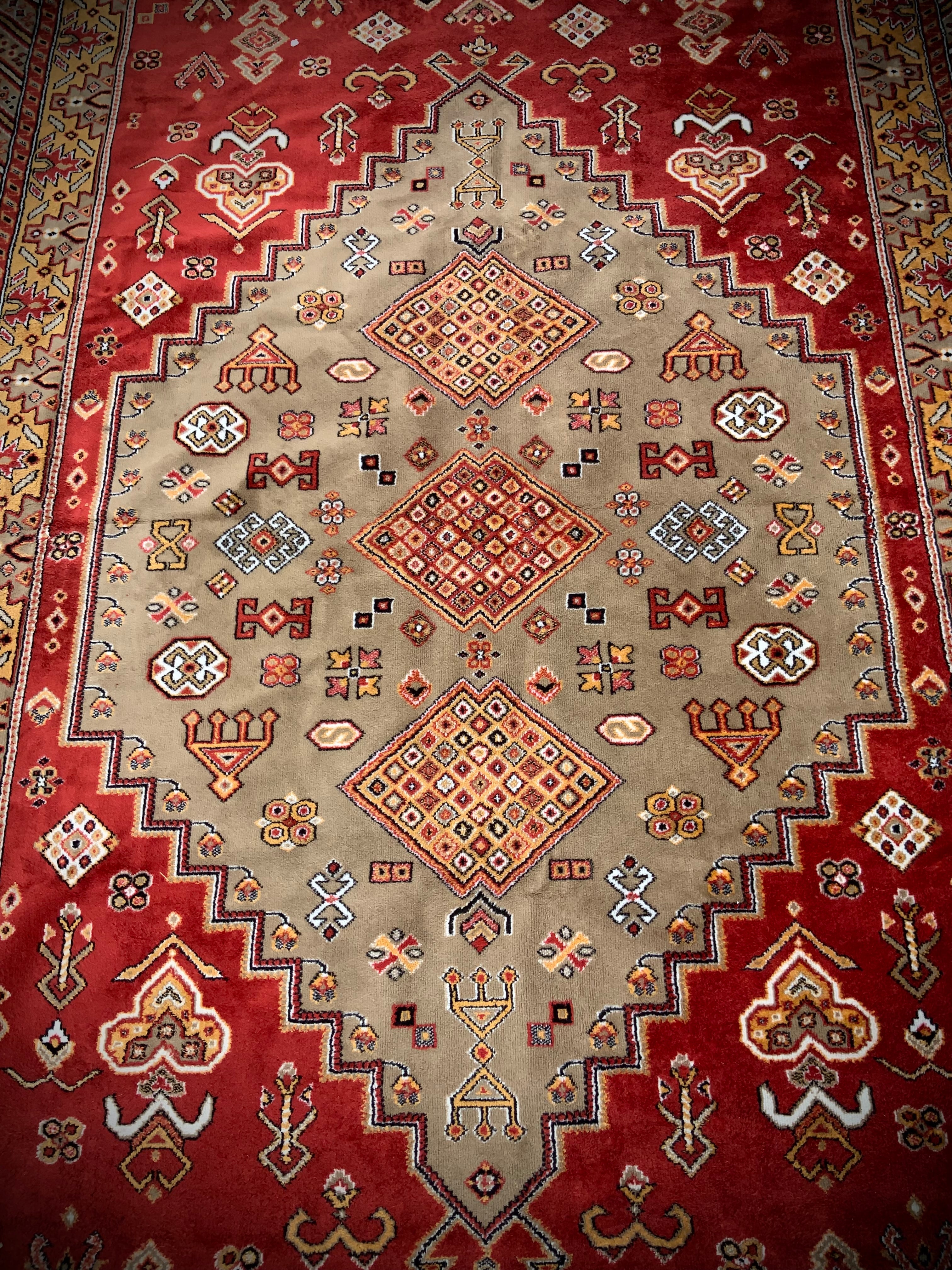 Afghan Super Kazak Hand Knotted Wool Rug.