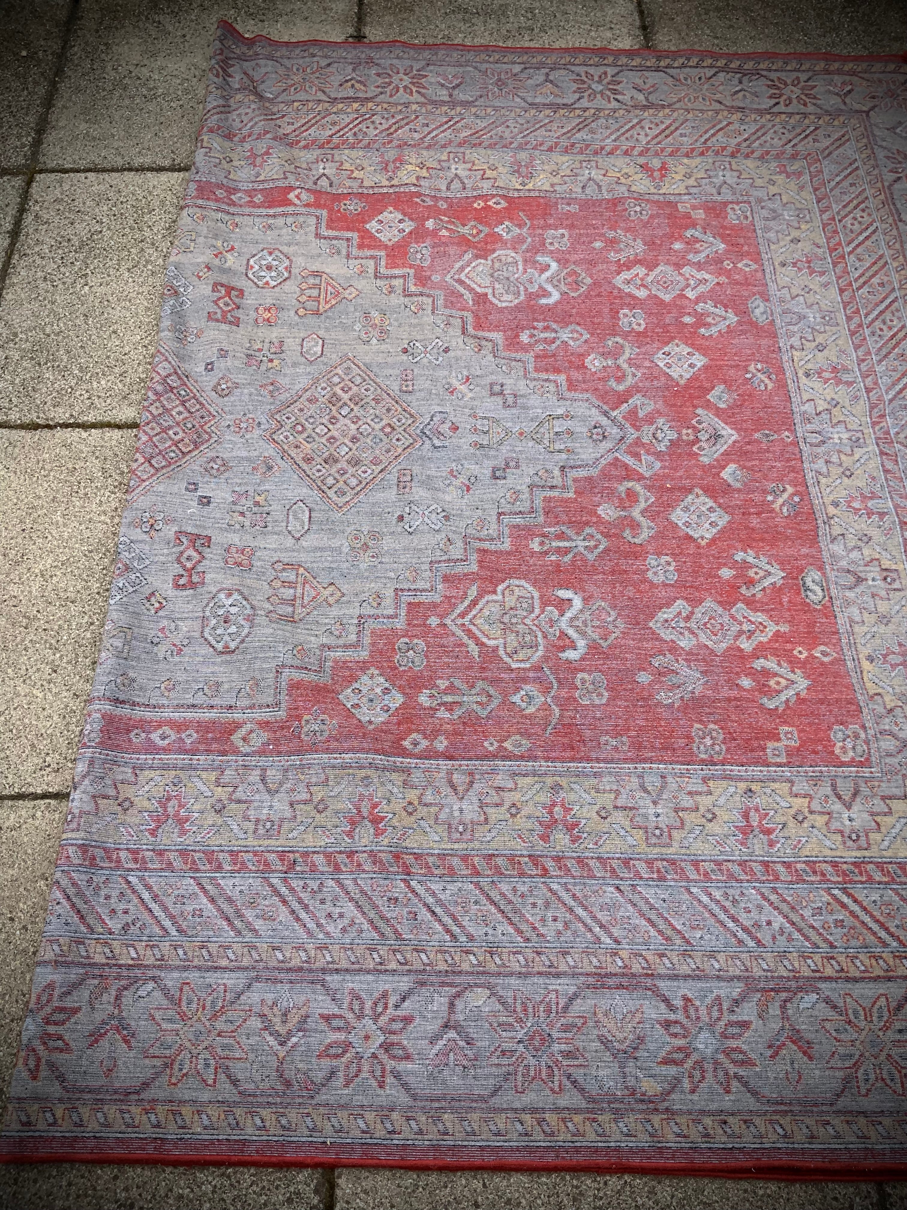 Afghan Super Kazak Hand Knotted Wool Rug.