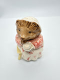 BESWICK FIGURE MRS TIGGY WINKLE TAKES TEA DATED 1989
