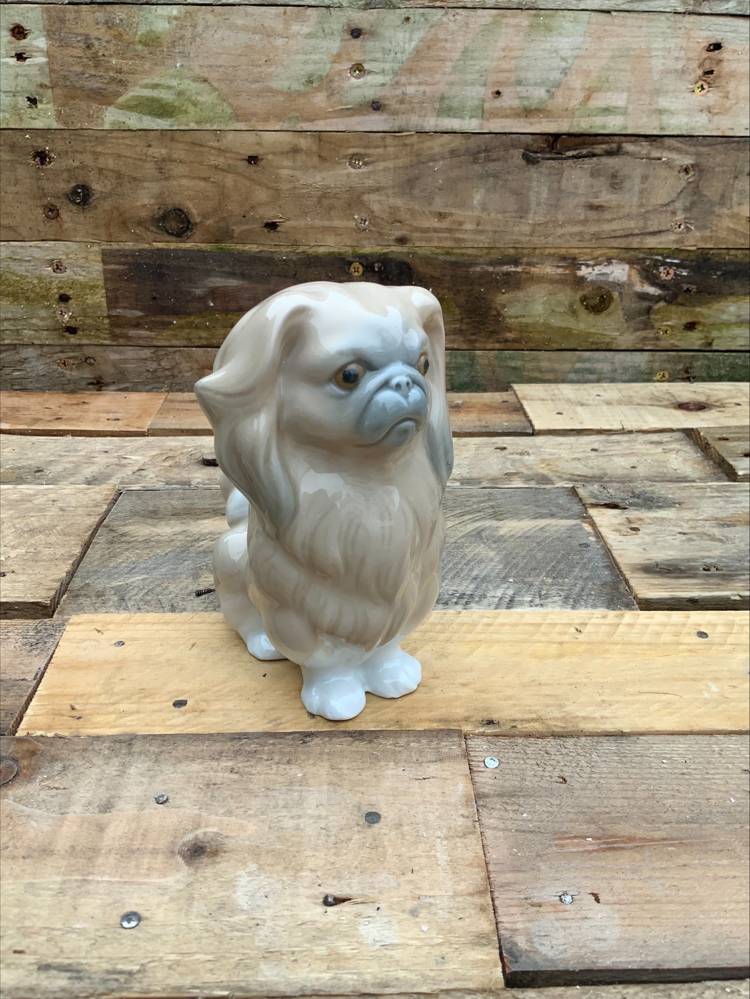 Lladro Retired Pekingese Dog Figurine – 15cm, Perfect Condition