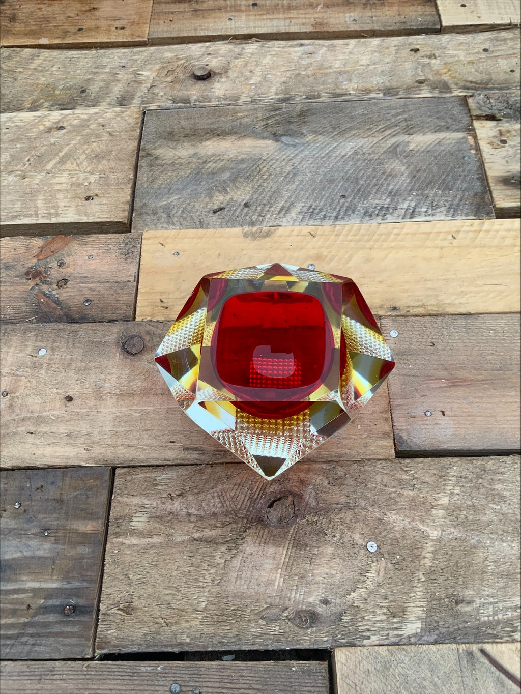 Murano Sommerso Glass Bowl with Lattice Base – Flavio Poli Design