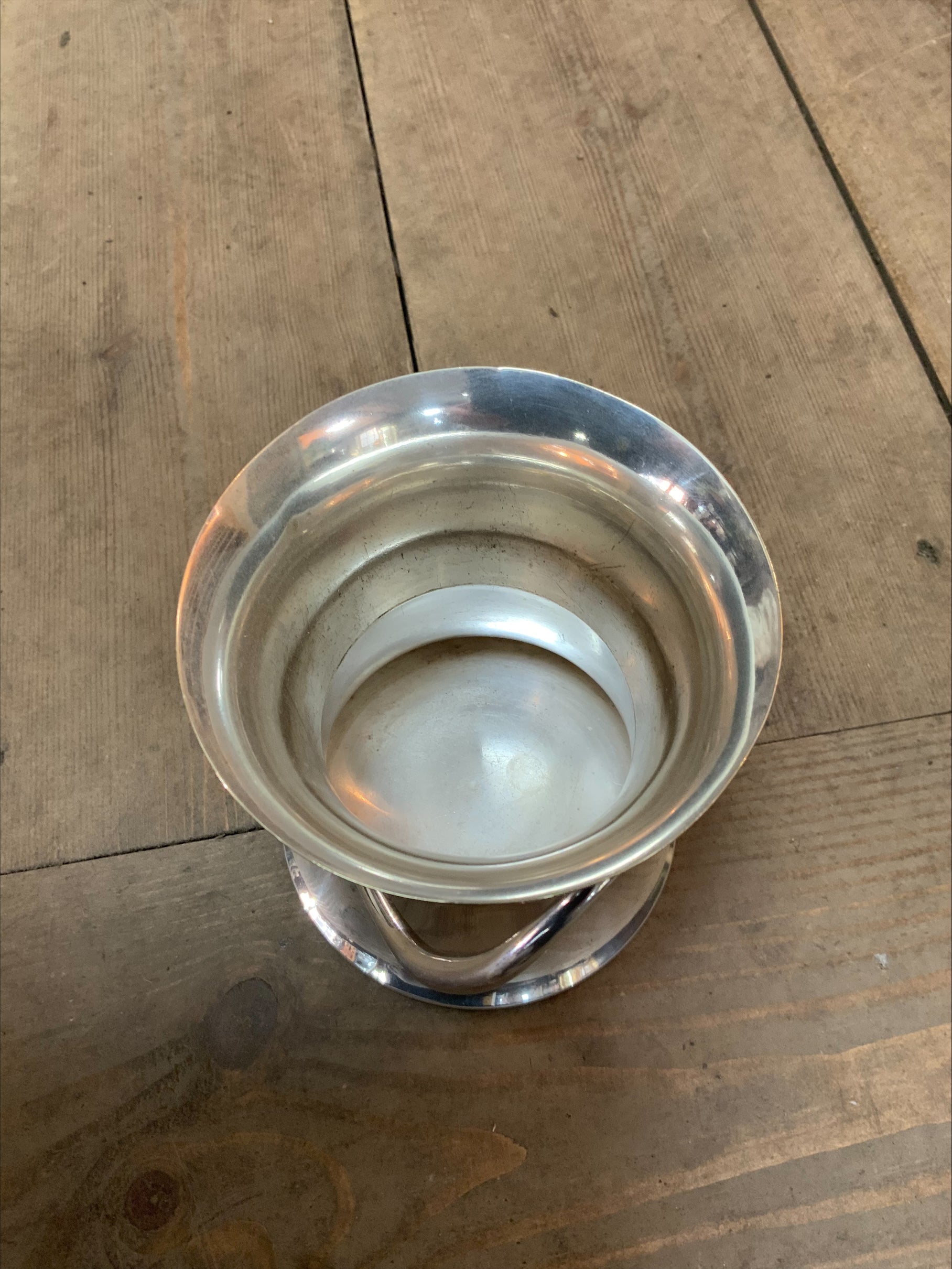 Art & Crafts Silver-Plated Vase with Tendril Handles – c.1900, GWS England