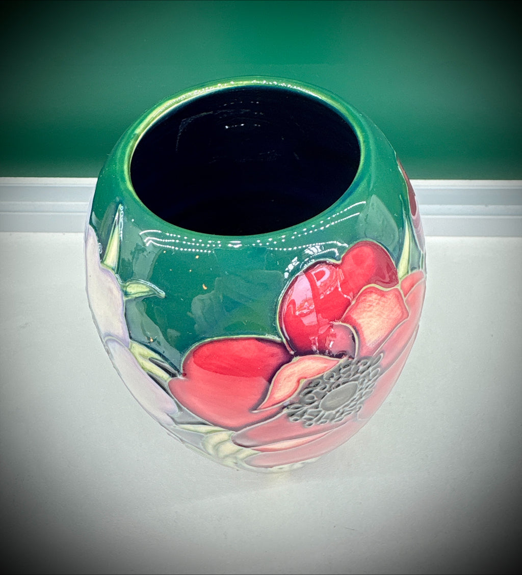 Moorcroft Hibiscus Vase – Emma Bossons FRSA, 2002
