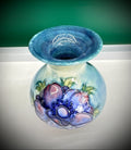 Moorcroft Poppy Baluster Vase – Blue Ground, Factory Stamped