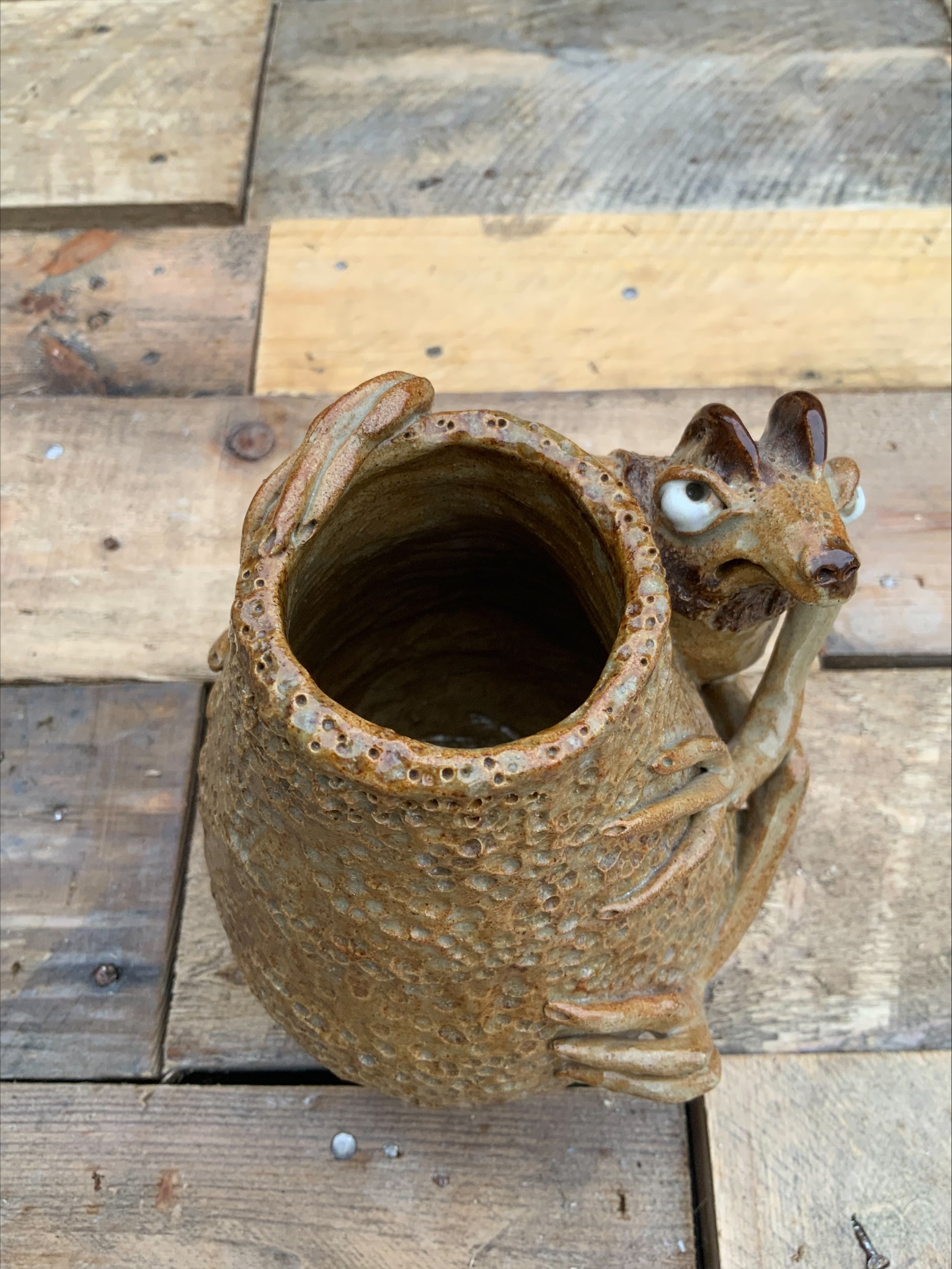 Blue Moon Pottery Stoneware Brush Pot/Vase – Toby King, c.1980–90