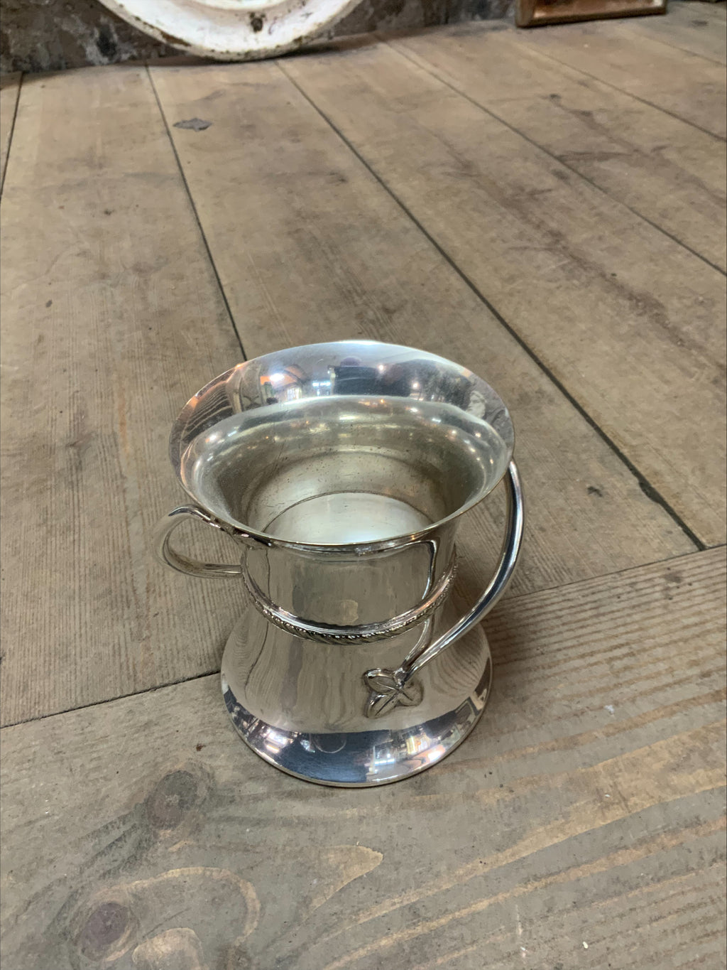 Art & Crafts Silver-Plated Vase with Tendril Handles – c.1900, GWS England