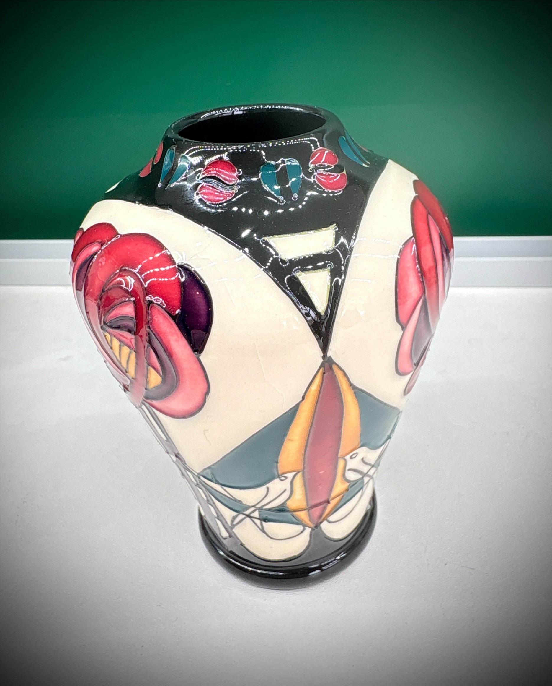 Moorcroft Melody Vase – 2006, Charles Rennie Mackintosh Inspired Design