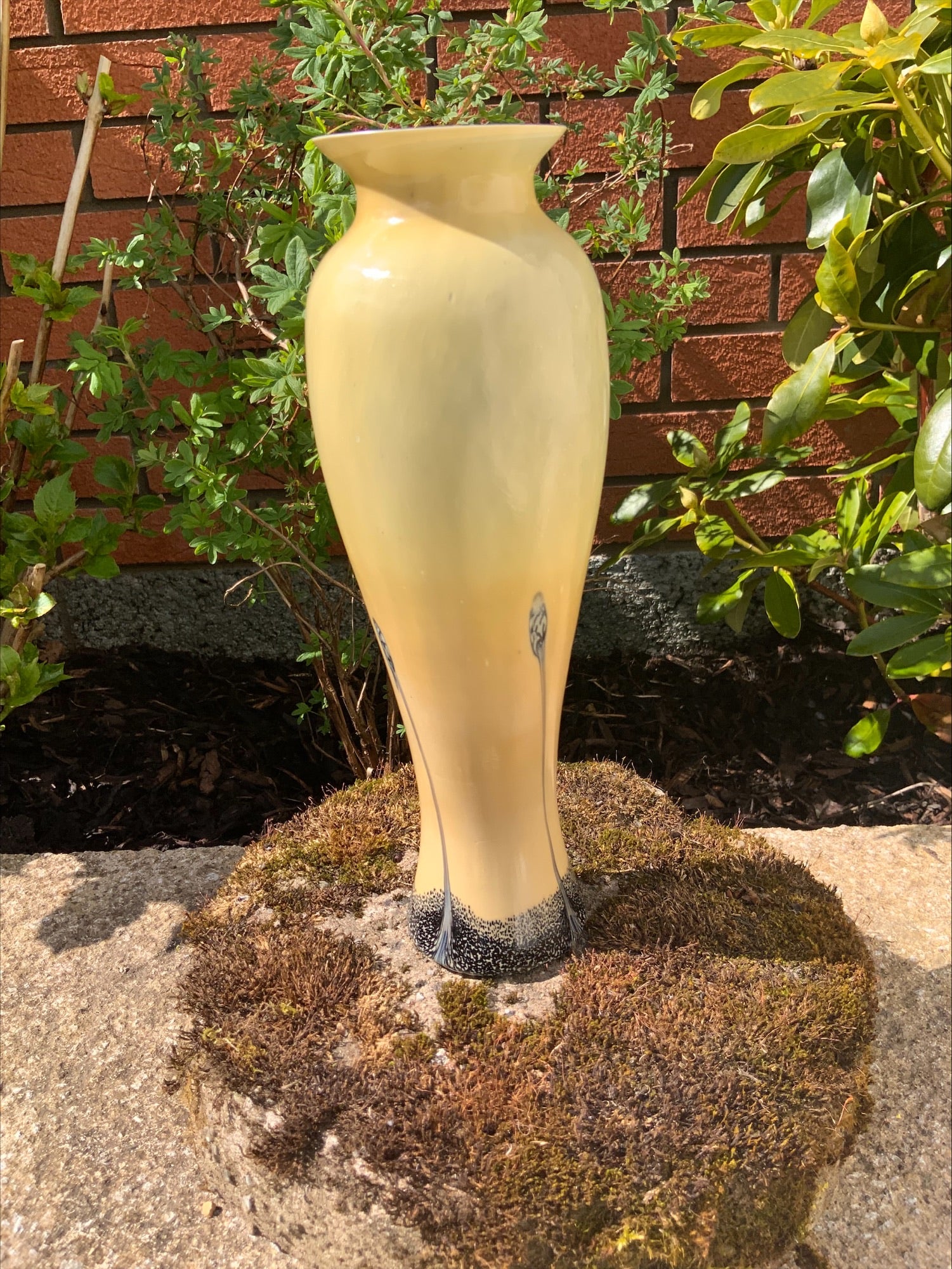 Caithness Glass “Ebony Sand” Vase – Iridescent Arts & Crafts Style, c.1980