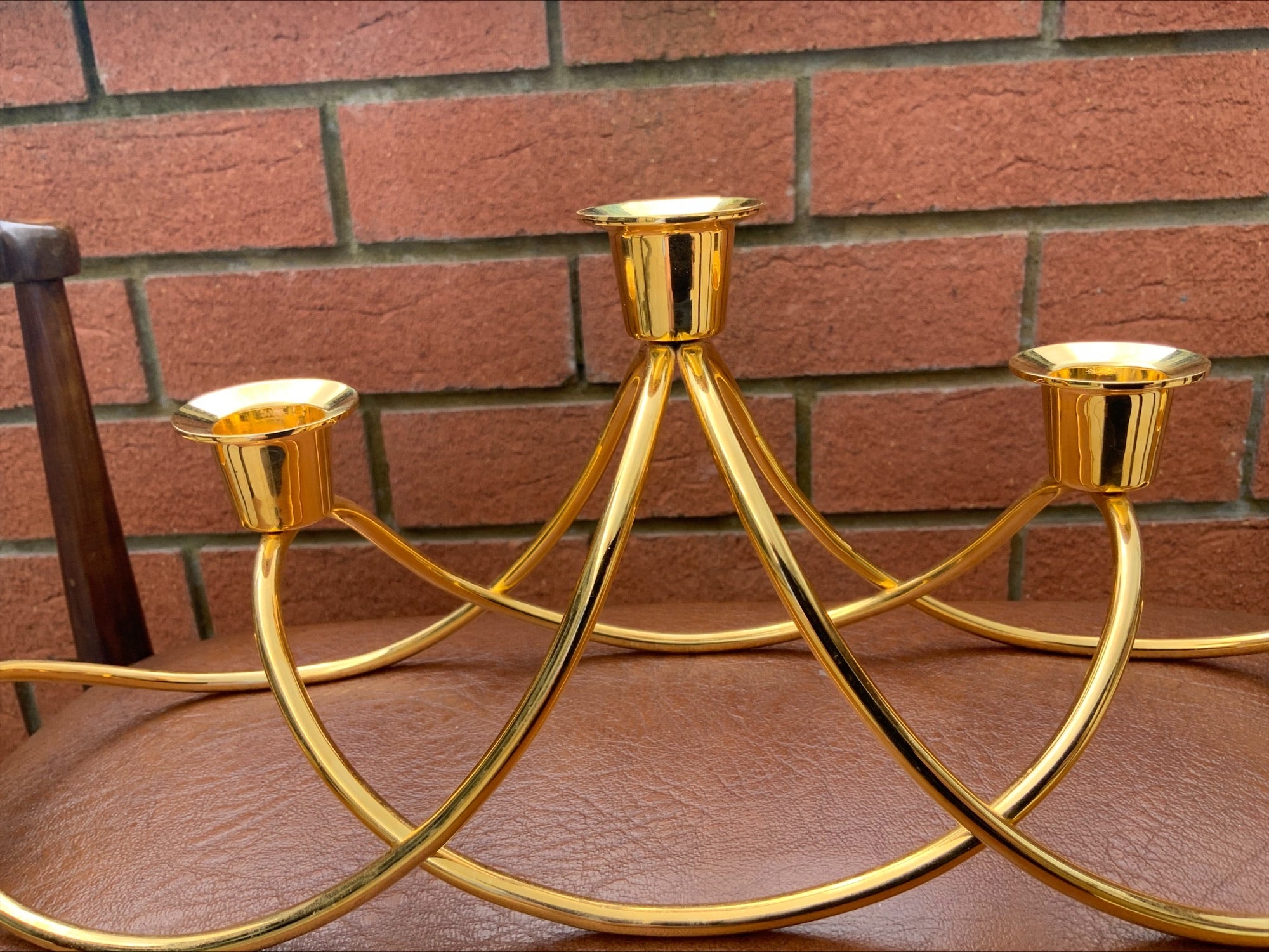 Georg Jensen 18ct Gold-Plated Harmony Candelabra – Maria Berntsen, 2002