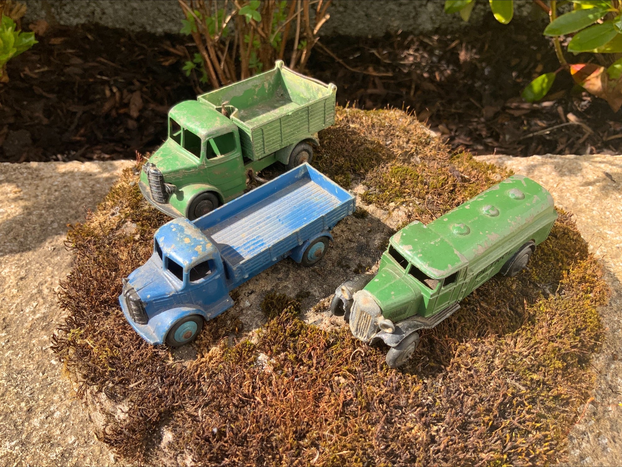 Dinky Meccano Commercial Vehicles Trio – Circa 1950–60s (Playworn, Ideal for Restoration)