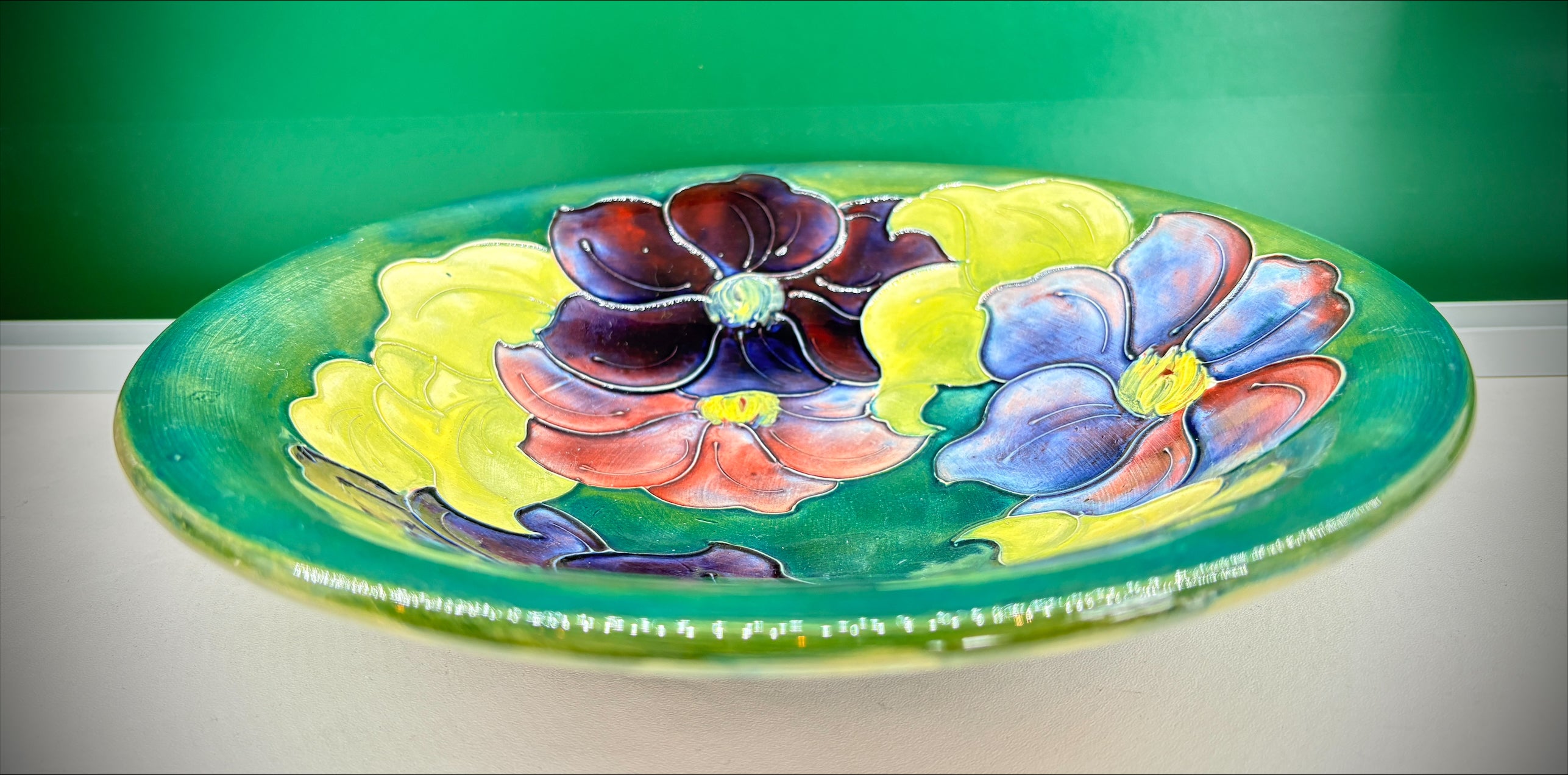 Moorcroft Clematis Fruit Bowl – Factory Stamped