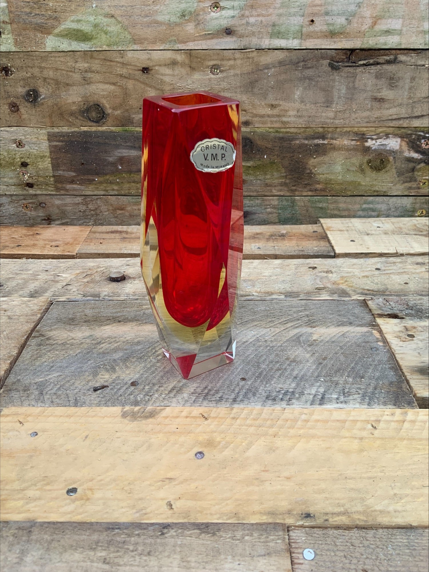 Murano Sommerso Glass Vase – Flavio Poli Design, 15cm