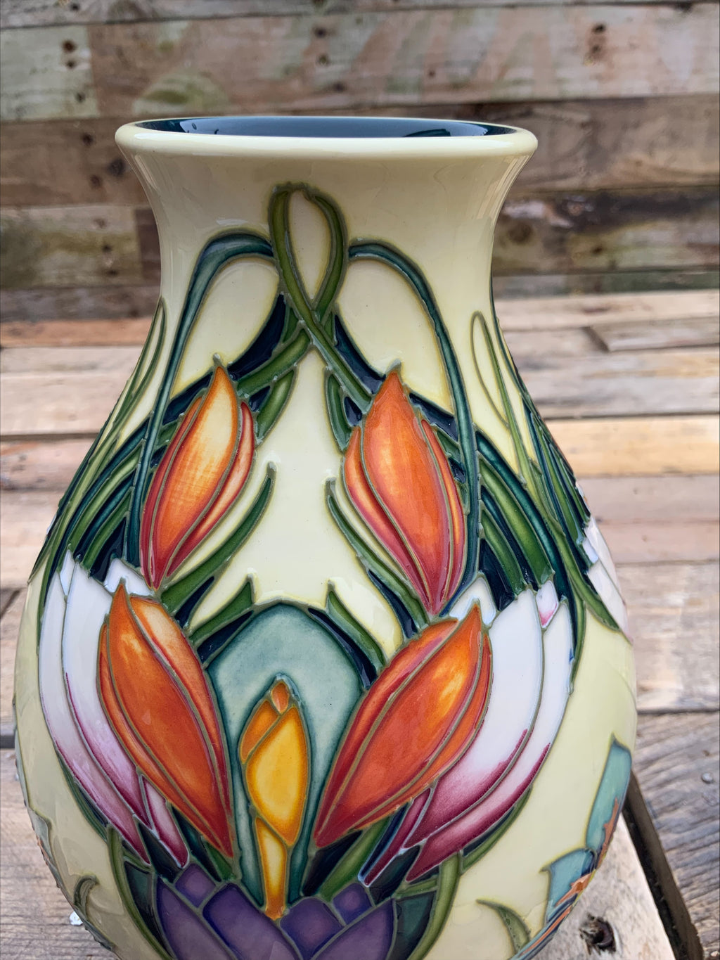 Moorcroft Spring Pearl Vase – Philip Gibson, 2004