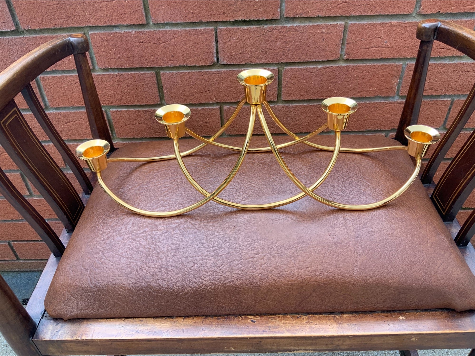 Georg Jensen 18ct Gold-Plated Harmony Candelabra – Maria Berntsen, 2002