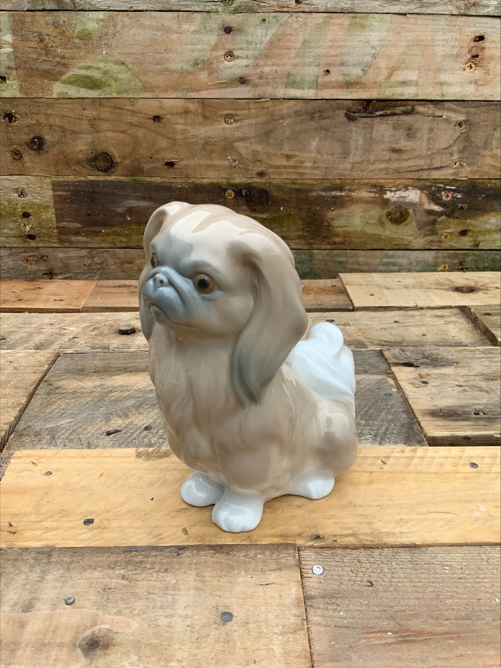 Lladro Retired Pekingese Dog Figurine – 15cm, Perfect Condition